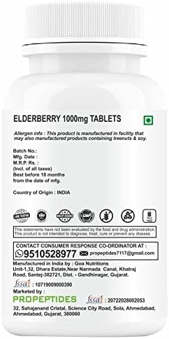 Propeptides Elderberry Standardised Extract Tablets 60 – Sambucus nigra