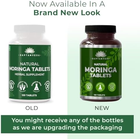 SAPTAMVEDA Organic Moringa 500mg Tablets 240 – Moringa oleifera