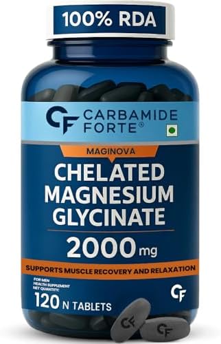 Carbamide Forte Magnesium Glycinate 120 Veg 2000mg Tablets – Vegetarian Mineral