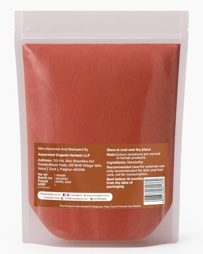 Neuwganic Organic Manjistha Powder 100g – Rubia Cordifolia