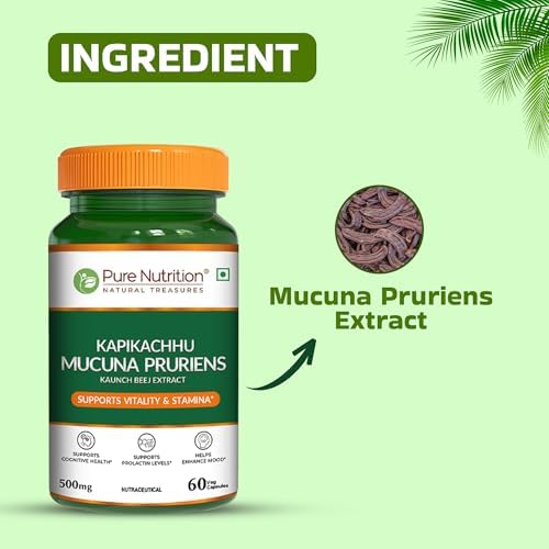 Pure Nutrition Kaunch Beej 500mg Capsules – Mucuna pruriens
