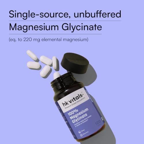 HK Vitals 100% Magnesium Glycinate Tablets – Vegetarian Mineral