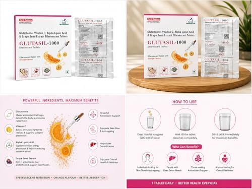 SCIL Glutasil-100 Glutathione with Vitamin C & ALA Tablets 60 – Vitamin Supplement