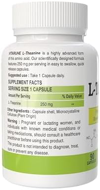 VITARUHE L-Theanine 250mg Capsules – Camellia sinensis