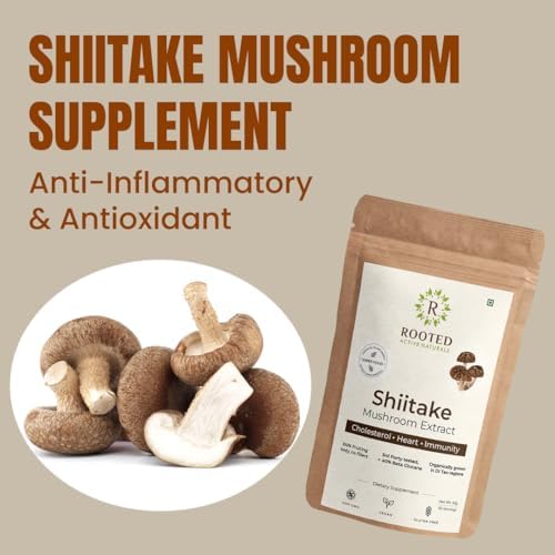 Rooted Actives Shiitake Mushroom Powder 45g – Lentinula edodes