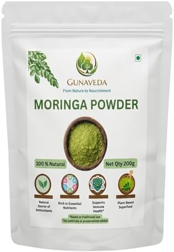 Gunaveda Moringa Powder 100% Pure Powder 200g – Moringa oleifera