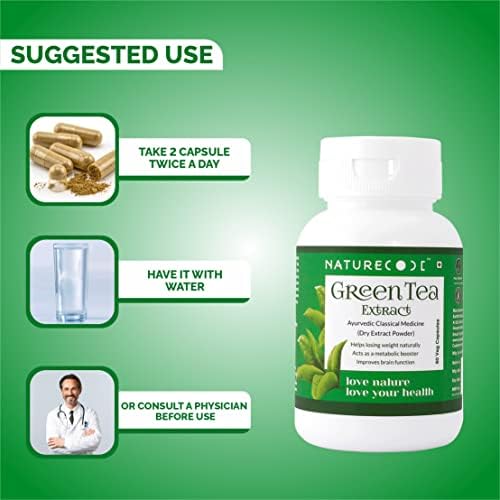 Nature Code Green Tea Extract 60 Veg 400mg Capsules 60 – Camellia sinensis