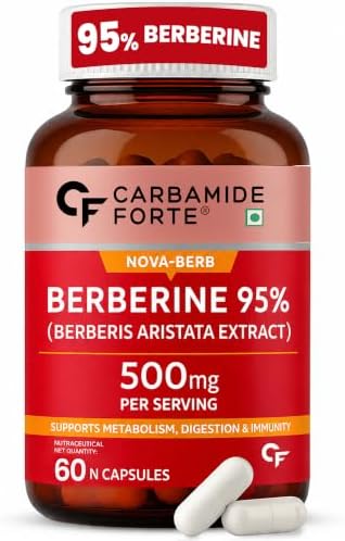 Carbamide Forte Berberine 95% + Milk Thistle 500mg Capsules 60 – Silybum marianum