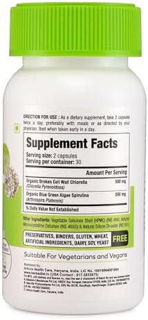 Herbadiet Organic Spirulina & Chlorella 50/ Tablets 50 – Ayurvedic Herb