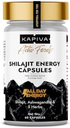 Kapiva Shilajit Energy Capsules with Ashwagandha Capsules 60 – Withania somnifera