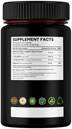 UJANA Beetroot with L-Citrulline, L-Arginine & Vitamin C Capsules – Beta vulgaris