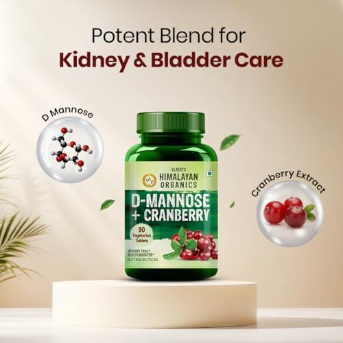 Himalayan Organics D-Mannose + Cranberry 60 Veg Capsules 60 – Ayurvedic Herb