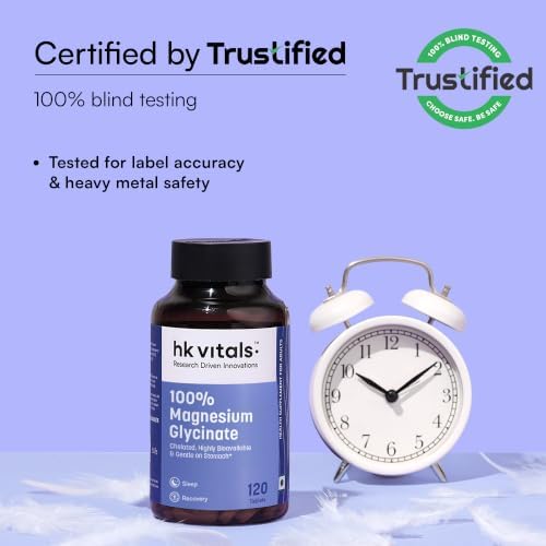 HK Vitals 100% Magnesium Glycinate Tablets – Vegetarian Mineral