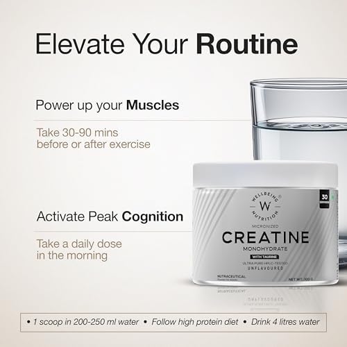 Wellbeing Nutrition Creatine Monohydrate + HCL + Taurine Powder – Amino Acid