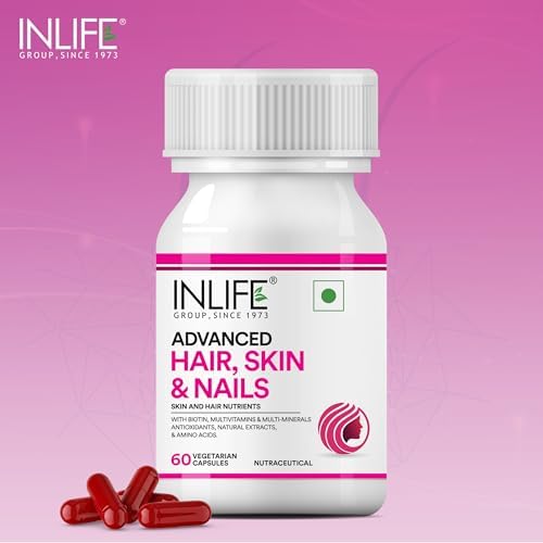 INLIFE Advanced Hair, Skin & Nails with Biotin Tablets – Ayurvedic Herb