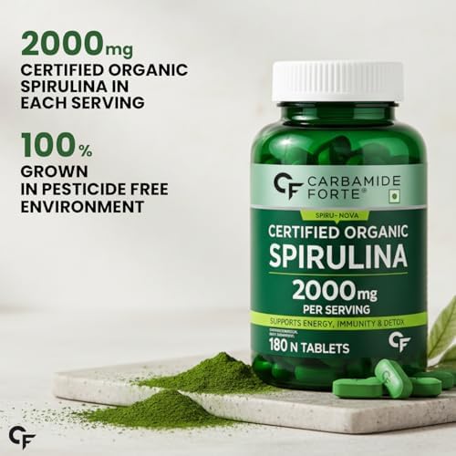 Carbamide Forte Organic Spirulina 2000mg Tablets 60 – Arthrospira platensis