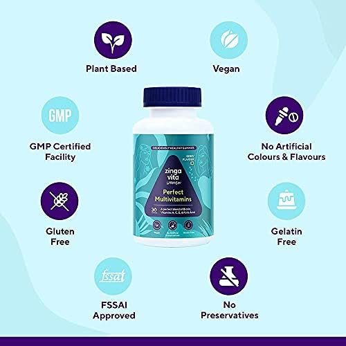 Zingavita Hair & Skin Multivitamin Gummies with Biotin Gummies – Vitamin Supplement