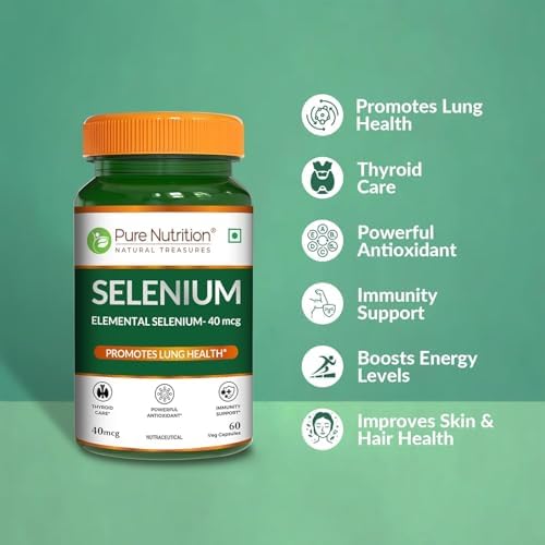 Pure Nutrition Selenium 40mcg Capsules 60 – Vegetarian Mineral