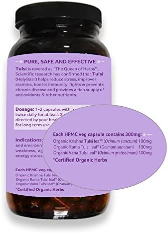 Organic India Tulsi Capsules 250 – Ocimum sanctum