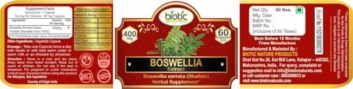 Biotic Boswellia Serrata Extract Capsules 60 – Boswellia serrata