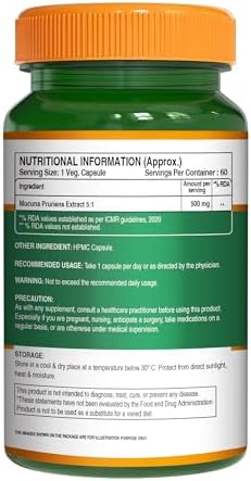 Pure Nutrition Kaunch Beej 500mg Capsules – Mucuna pruriens