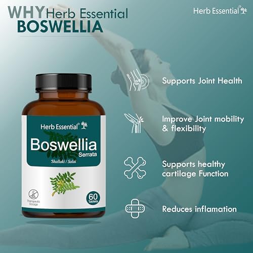 Herb Essential Boswellia Shallaki 500mg Tablets 60 – Boswellia serrata