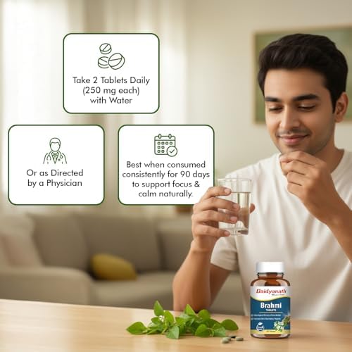 Baidyanath Brahmi Tablets 60 – Bacopa monnieri