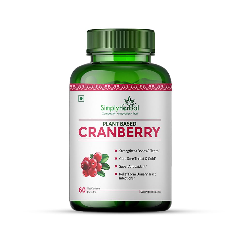 Simply Herbal D-Mannose & Cranberry with Probiotics 800mg Capsules 60 – Ayurvedic Herb