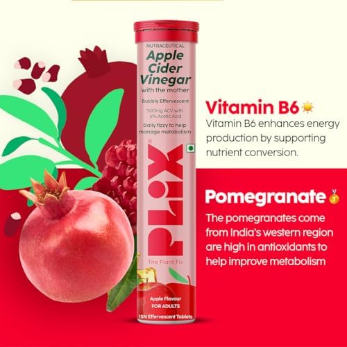 Plix Apple Cider Vinegar Effervescent Tablets with Mother Tablets 15 – Ayurvedic Herb