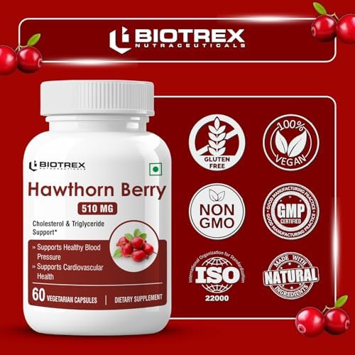 Biotrex Hawthorn Berry 510mg Capsules 60 – Ayurvedic Herb