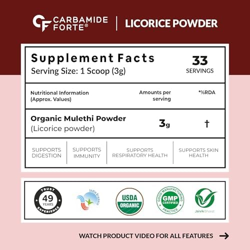 Carbamide Forte Licorice Powder 100g – Glycyrrhiza glabra