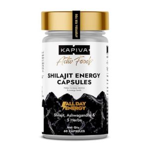 Kapiva Shilajit Energy Capsules with Ashwagandha Capsules 60 – Withania somnifera