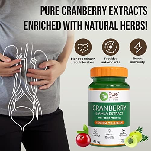 Pure Nutrition Cranberry & Amla with Probiotics Capsules 180 – Emblica officinalis