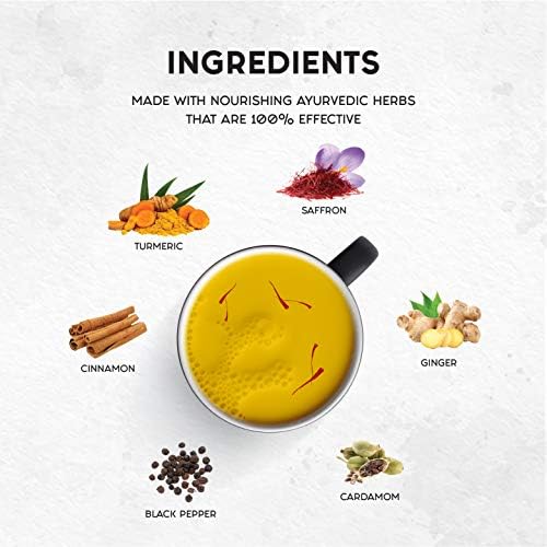 CARE Golden Milk Turmeric Latte with Saffron Sachets 18 – Curcuma longa