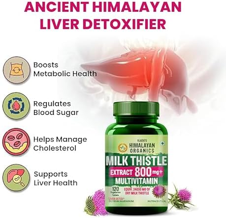 Himalayan Organics Milk Thistle Extract 60 Veg Capsules 60 – Silybum marianum
