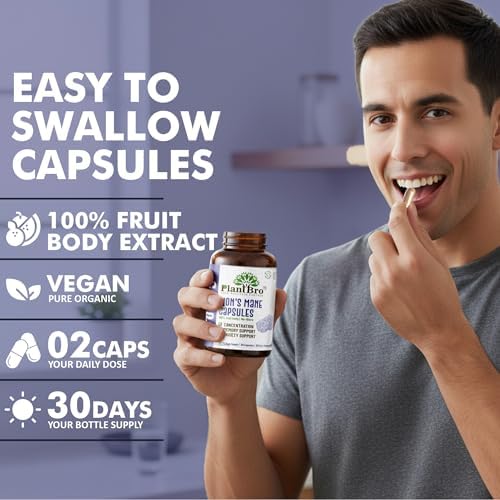 Lion’s Mane Mushroom Extract 10:1 Capsules 60 – Hericium erinaceus