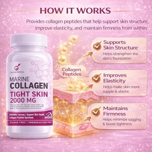 Marine Collagen with Hyaluronic Acid, Biotin & Vitamin C Powder – Vitamin Supplement