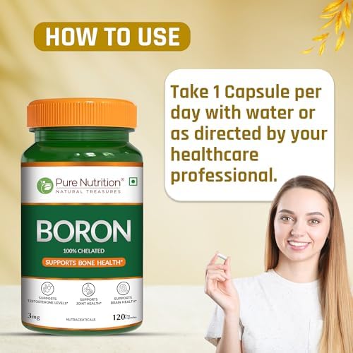 Pure Nutrition Boron 3mg 120 Capsules – Vegetarian Trace Mineral