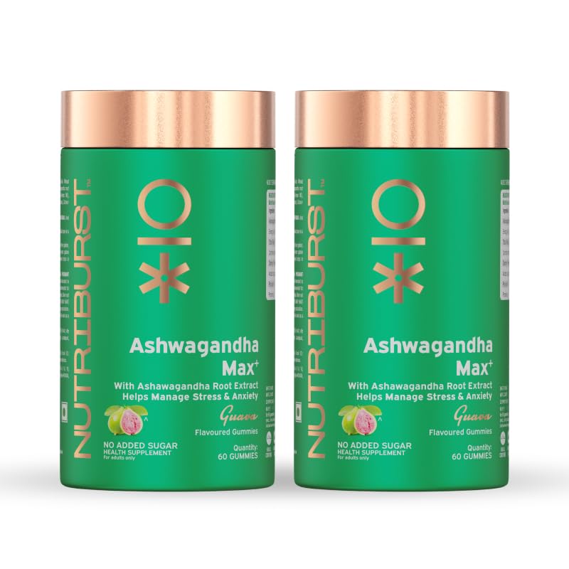Nutriburst Ashwagandha Max 500mg Gummies – Withania somnifera