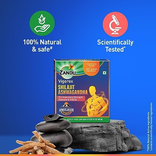 Zandu Vigorex Shilajit + Ashwagandha Capsules – Withania somnifera