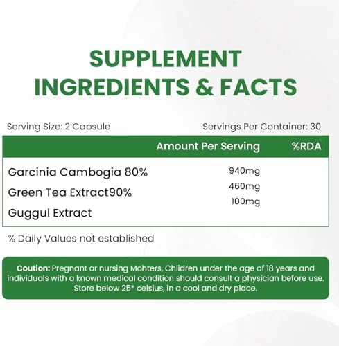 Himalayan Organics Garcinia Cambogia 60% HCA Capsules – Malabar tamarind