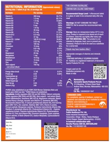 Fast&Up Vitalize Multivitamin 60 Effervescent Tablets – Vitamin Supplement