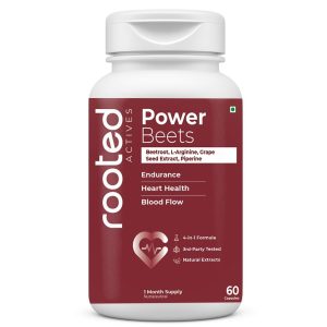 Rooted Actives Power Beets 10:1 Beetroot Extract Capsules – Beta vulgaris