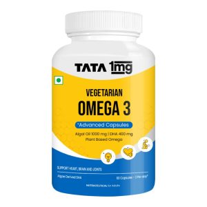 Tata 1mg Omega-3 Algal DHA Capsules – Ayurvedic Herb