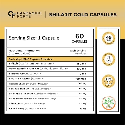 Carbamide Forte Shilajit Gold Capsules 60 – Ayurvedic Herb