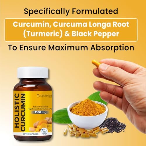 ZEROHARM Curcumin 1350mg Capsules 90 – Curcuma longa