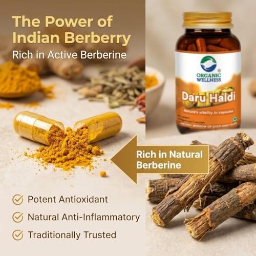 Organic Wellness Daru Haldi 90 Capsules – Berberis Aristata