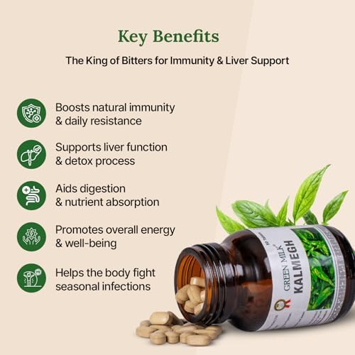 Green Milk Kalmegh Tablets 60 – Andrographis paniculata