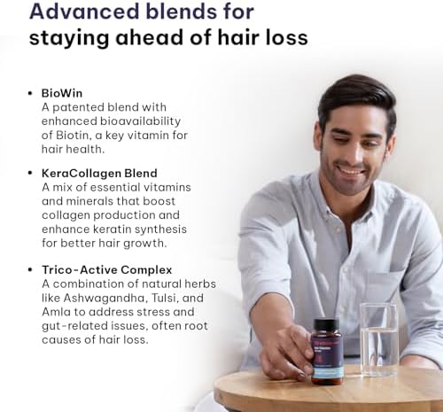 HK Vitals Hair Vitamins for Men with Biotin Tablets 60 – Vitamin Supplement