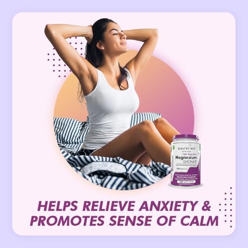HealthyHey Nutrition Magnesium Glycinate Capsules – Vegetarian Mineral